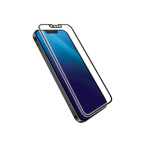 エレコム iPhone 13/iPhone 13 Pro ガラスフィルム フレーム付き ブルーライトカット PM-A21BFLGFBL