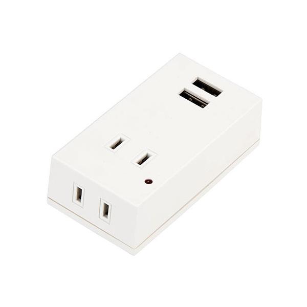 �y20�Z�b�g�z YAZAWA ���K�[�h�t�t�����g�^�b�v�^2AC+2USB2.1A �z���C�g Y02FSK400WH2UX20