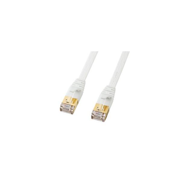 �T�����T�v���C�@CAT7�E���g���t���b�gLAN�P�[�u��(1m�A�z���C�g)�@KB-FLU7-01W