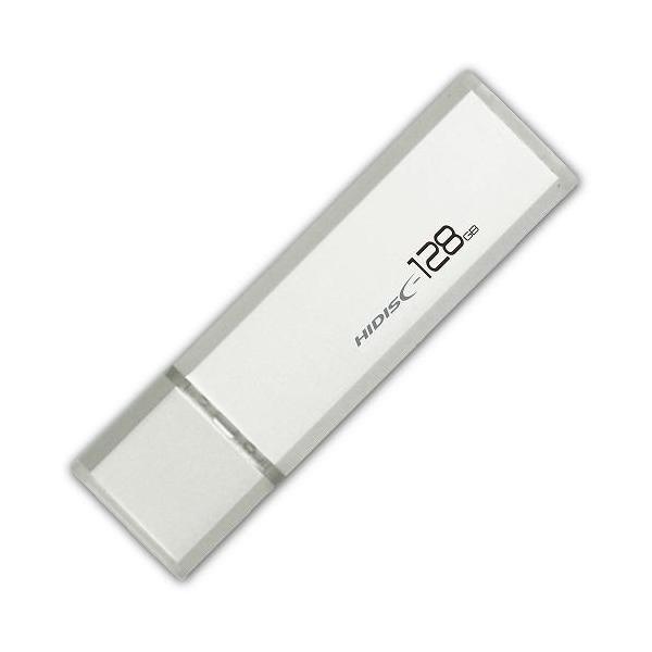 HIDISC USB 3.0 �t���b�V���h���C�u 128GB �V���o�[ �L���b�v�� HDUF114C128G3