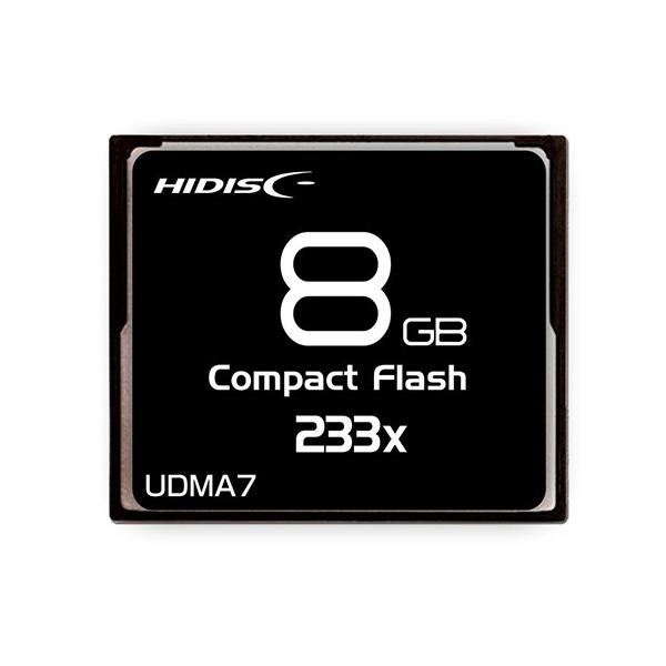 HIDISC CF�J�[�h 8GB 233x Read35MB/s MLC�`�b�v���� HDCF8G233XJP3