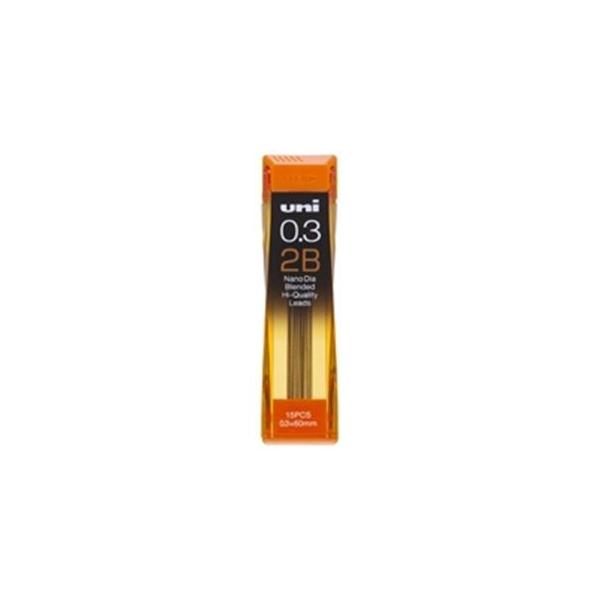 （まとめ）三菱鉛筆 シャープペン替芯 ユニ 0.3mm U03202ND 2B〔×20セット〕