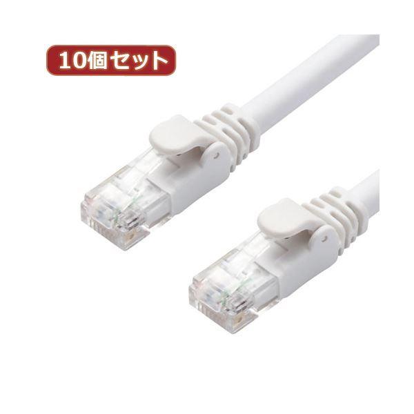 �k10�Z�b�g�l �G���R�� LAN�P�[�u��/CAT6A/�X�^���_�[�h/2m/�z���C�g LD-GPA/WH2X10