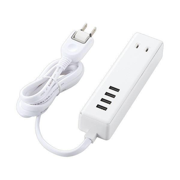 �G���R�� ���o�C��USB�^�b�v 2��+4�|�[�g �z���C�g 1.5m MOT-U11-2415WH 1��