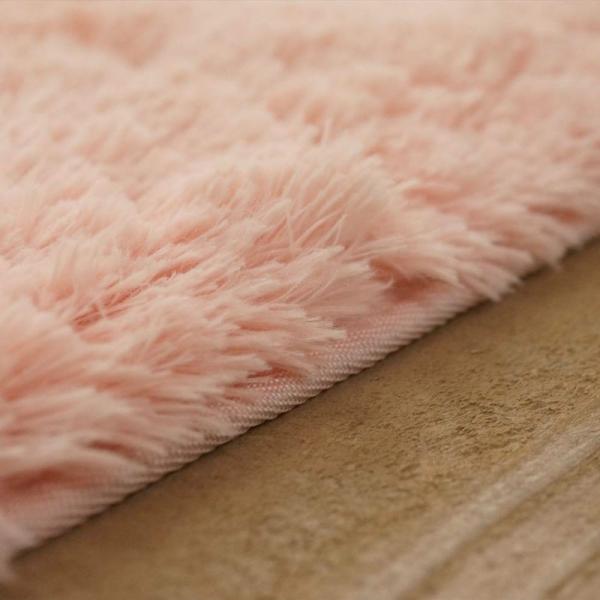 洗える セール開催中最短即日発送 ふわふわピンクのハート型おしゃれラグ 約130x150cm