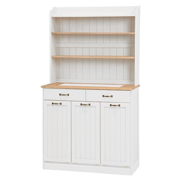 ダストボックス キッチン収納 カントリー調 ナチュラル アイボリー色