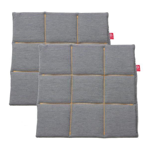 シートクッション カイハラデニム生地使用 レオン ヒッコリー 約43 43cm 2枚組