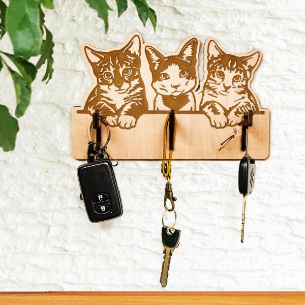 ネコの木製フック kagucoco_00-a00076