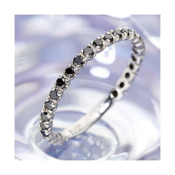 大人気商品 0.5ctブラックダイヤリング 指輪 エタニティリング 7号