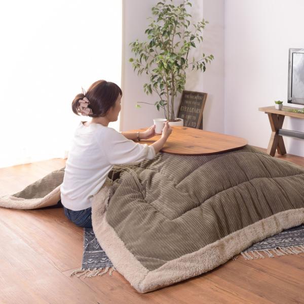 コーデュロイ コタツ掛け布団 190X190正方形 こたつ布団 オシャレな