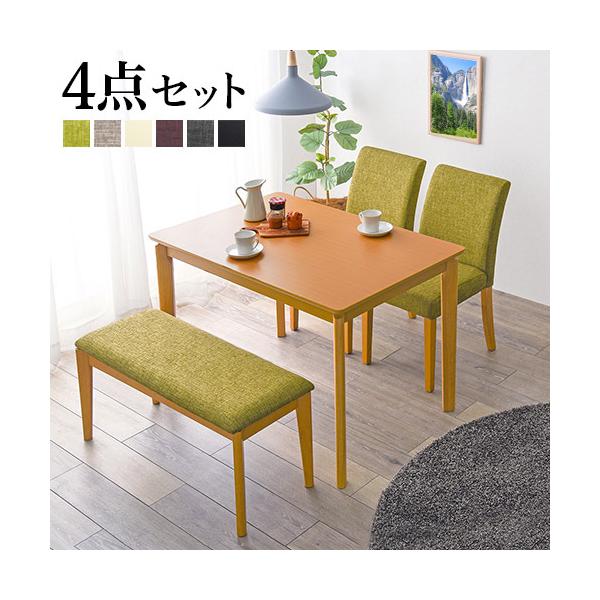 ダイニングセット 4人用 ダイニングテーブル 椅子 2脚 ベンチ ダイニングセット 4人用 ダイニングテーブル 椅子 2脚 ベンチ