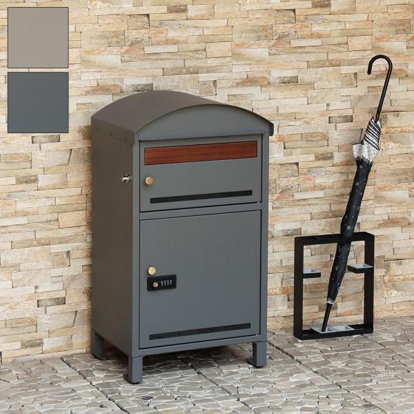 ■宅配ボックス付ポスト Lino(リーノ) ポスト一体型宅配ボックス 防水 屋外 ダイヤル プッシュ 大容量 大型 印鑑 置き型 かわいい おしゃれ■■サイズ、本体サイズ：(約) 幅40.6cm ×奥行35 cm ×高さ76cmその他サイズ...