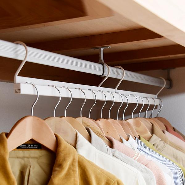 ハンガーバー 幅48cm 2個セット ハンガーラックに掛けるだけ 斜め掛け
