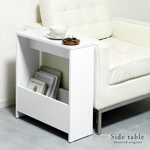 こちらの商品は正午までのご注文で当日発送可能な商品です。(ご予約品・休業日を除きます)※翌日お届けをご指定された場合は時間指定は出来ません。棚付きのおしゃれでスリムな木製サイドテーブルです。カラーは清潔感溢れる白(ホワイト)ソファサイドやベ...