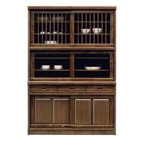 ⭐大川家具 和風モダン食器棚 引戸 浅川木工製⭐ 浅川木工 食器棚 135cm幅 引き戸 完成品 和風 国産 開梱設置 : 家具の