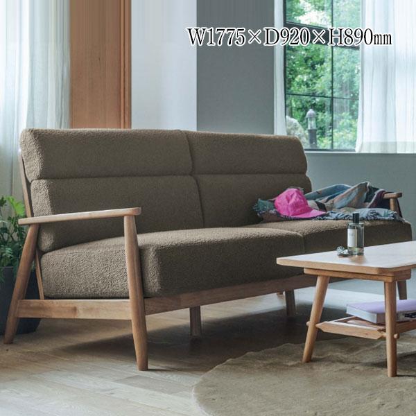 布張り 3人掛けソファ ブラウン 3Pソファ 応接椅子 長椅子