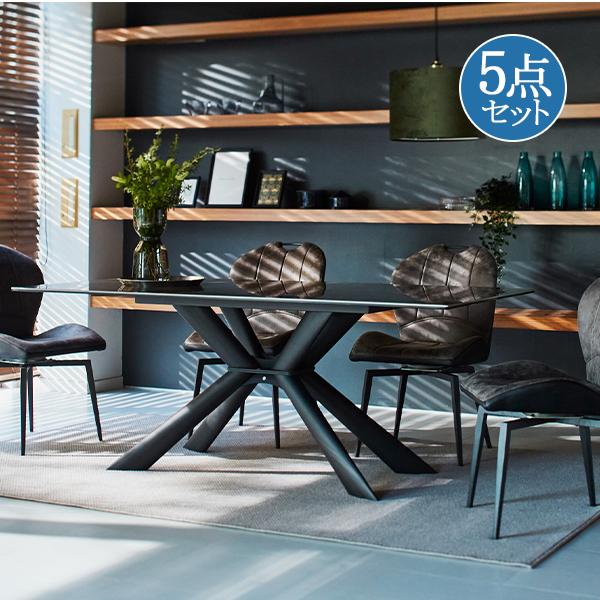 ダイニングセット 5点セット テーブル1台 チェア4脚 食卓 4人用  