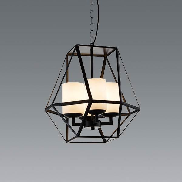 店舗照明 ペンダントライト 多角形アイアン ブラック 天井照明  