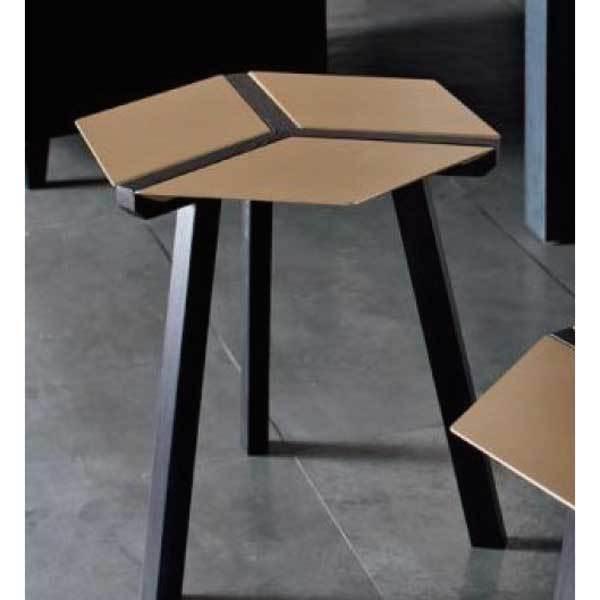 サイドテーブル ゴールド天板 コーヒーテーブル モダンデザイナーズH56cm イタリア製 BONTEMPI mbt0129gl