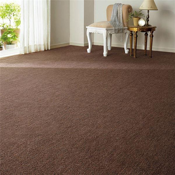 撥水 防ダニ 抗菌ループパイルカーペット ダークブラウン ポリエステル100 江戸間10畳 フリーカット可 ハイクオリティ 日本製