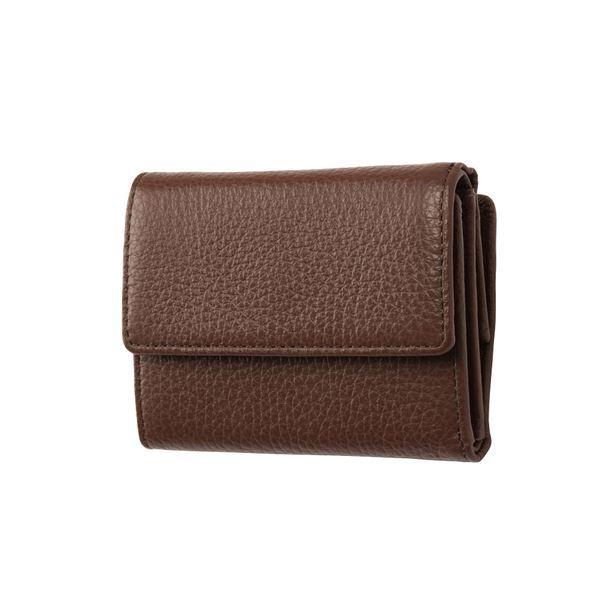 レディースファッション 財布、帽子、ファッション小物 FRUH（フリュー） イタリアンレザー 3つ折り財布 コンパクトウォレット GL032-BR ブラウン