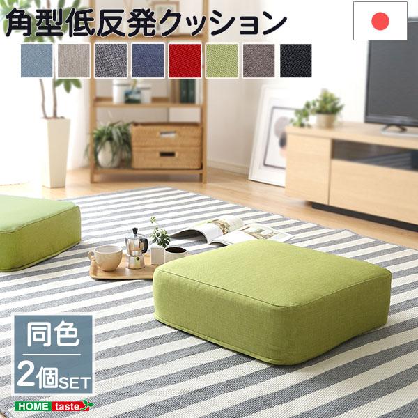 カバーを洗えるクッション 低反発 同色2個セット 日本製 国産(カバーは