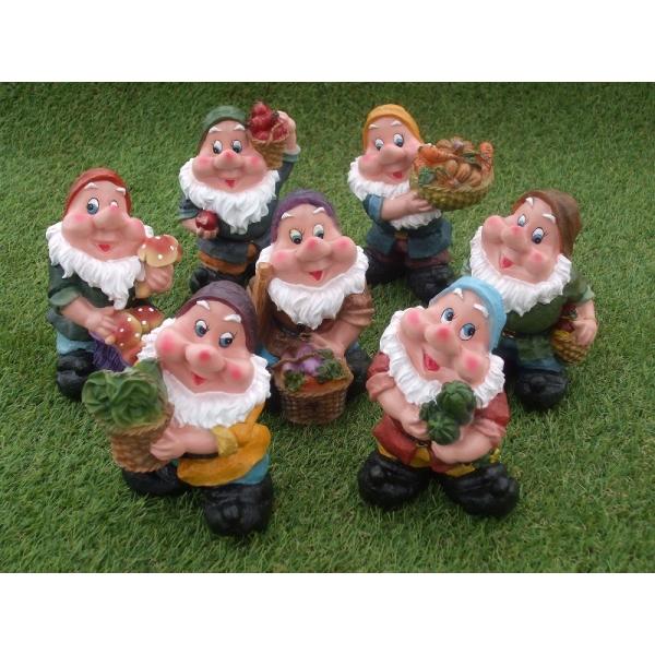 小人7人セット 大サイズ ガーデンオーナメント 小人の仲間たち 庭