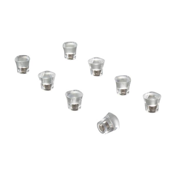 単品 緑十字　強磁力マグネット（ピン型タイプ）　透明のみ／８個組　ＭＧ−７８５−Ｔ　１２Φ×１３ｍｍ