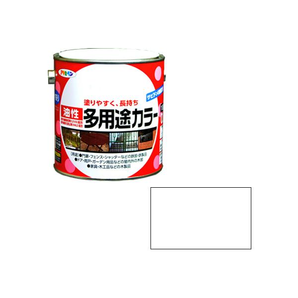 単品 アサヒペン 油性多用途カラー ０．７Ｌ ツヤ消し白