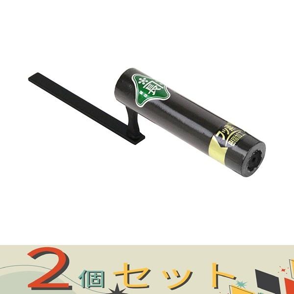 【２個セット】緑長 テフリック平目地鏝　黒柄 9mm