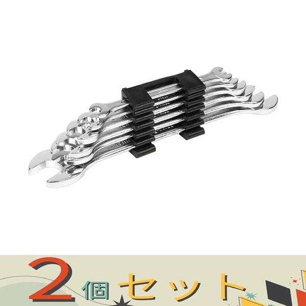 【２個セット】Ｅ−Ｖａｌｕｅ 両口スパナセット　ミリ ESW-06S