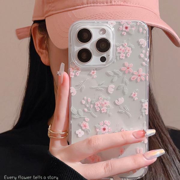 iPhone16 ケース iPhone Pro iPhone Pro Max iPhone plus スマホケース かわいい 花 フラワー