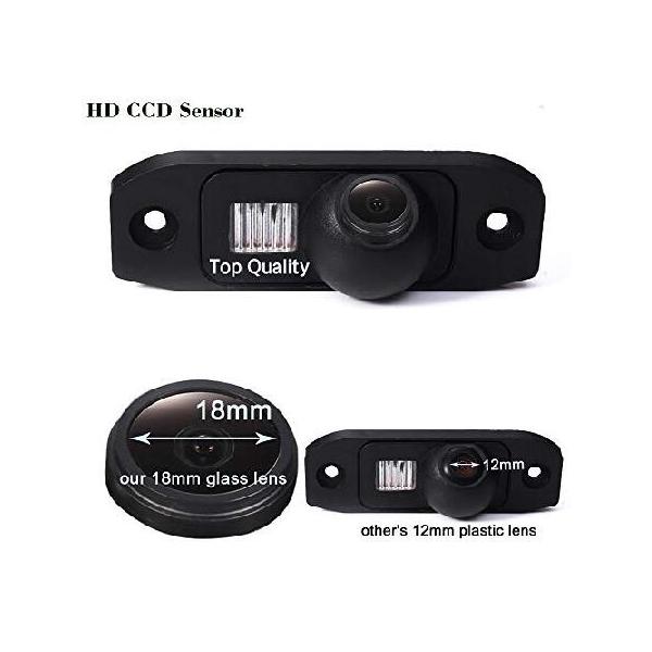 HDMEU HDカラーCCD防水車両リアビューバックアップカメラ 170°視野角リバースカメラ ボルボS40 S40L V40 V50 S60 S60L V60