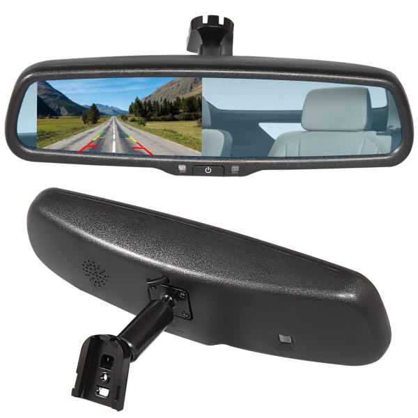 EWAY 4.3インチ リアビューミラーカメラモニター フォードF150/250/350 2004-2015 トヨタ タコマ カローラ 2008-2014 ジー