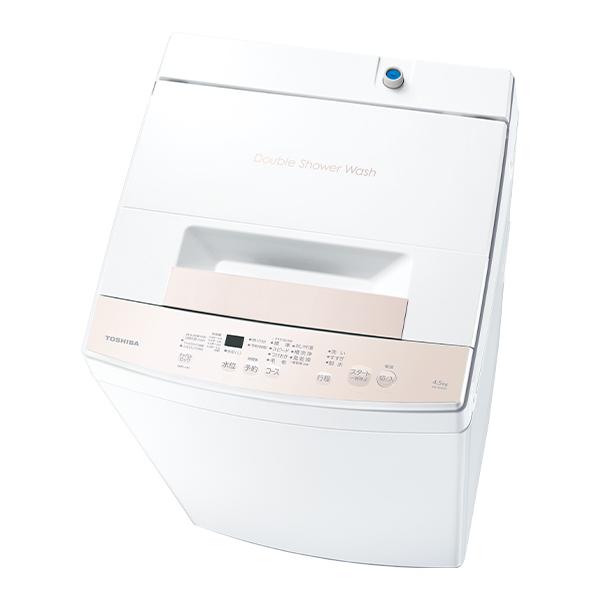 東芝 タテ型 全自動洗濯機 AW-45GA4-W ピュアホワイト 洗濯・脱水4.5kg