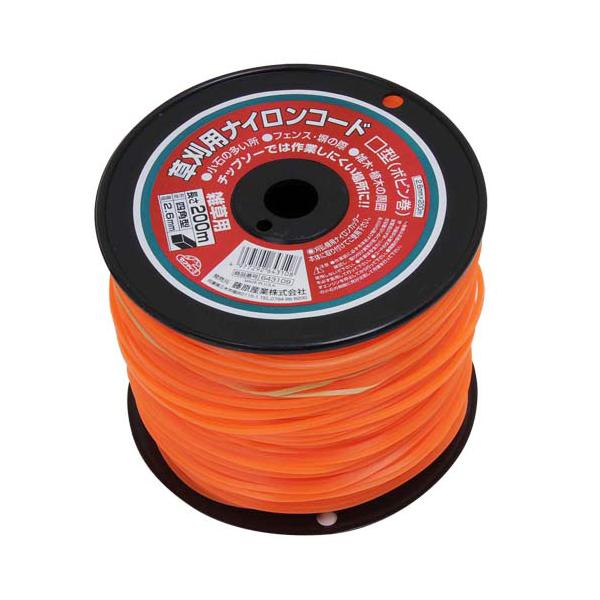 ●藤原産業 セフティ-3 ナイロンコード□型 ボビン巻 2.6MMX200M お取り寄せ