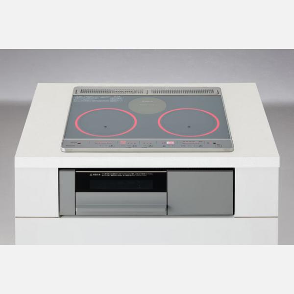 パナソニック ビルトイン IHクッキングヒーター シルバー/グレー 60cm KZ-J1H6AST 2口IH+ラジエント 鉄・ステンレス対応