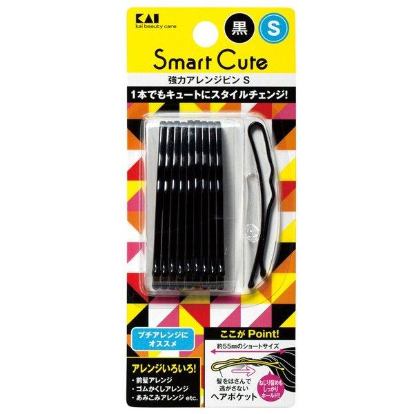 4901601282115 【240個入】 HC3318 SC 強力アレンジピンS 黒 99266【キャンセル不可】 貝印 Smart Cute 強力アレンジピンS (黒) メール便 [M便 1/1] 実用的