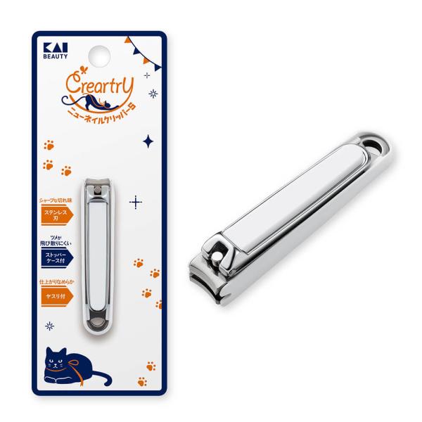 セルフネイルケアシリーズ クレアートリー・ステンレス刃でシャープな切れ味。・クロスカットツメヤスリで、ヤスリがけがスムーズ。・切ったツメが飛びちりにくく、ツメが切りやすい側面Uカットのストッパーケース付き。 【 爆買 】