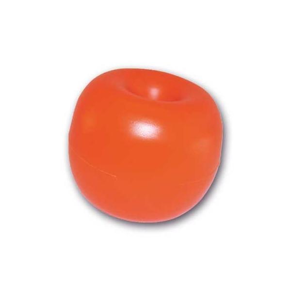 プラスチック製のブイで、ロープ等を真ん中の穴に通しロープや網等を浮かすのに便利です。