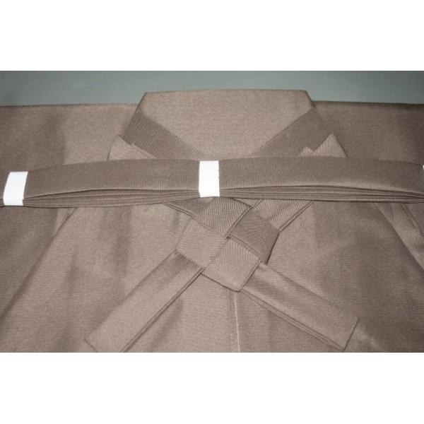 新色の無地馬乗り袴【紐下85〜97の7サイズ】弓道茶道稽古 化繊馬乗袴 灰茶胡桃色のお召調 新品К家庭洗濯OK 拾