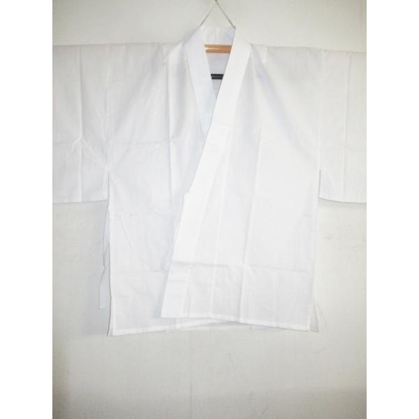 白半襦袢【M〜3Lの4サイズ】綿白地に白の襟 綿100%の希少な半襦袢 襟芯入りの堅牢仕立て/ 拾