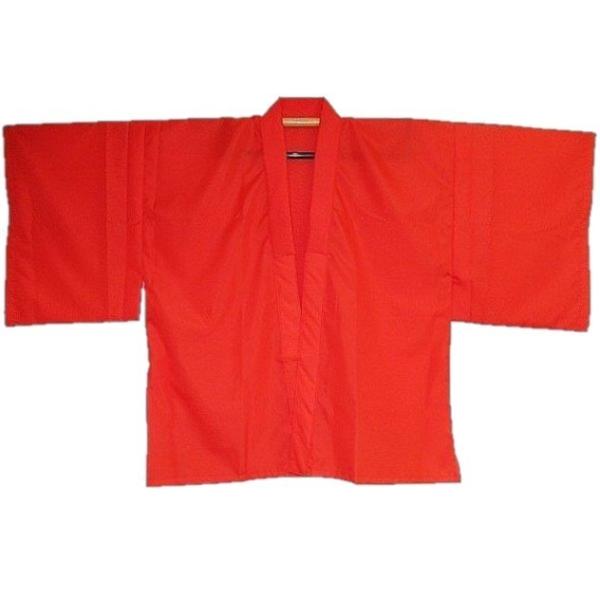 狩衣用・朱色半襦袢【M〜3Lの4サイズ】国産 襟芯入　素材：化繊100％　神社関係者様必見/ 拾