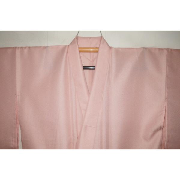 【弓道女性・袴用着物】洗える縮緬色無地 化繊100% M・LサイズК3.桜色 新品  拾