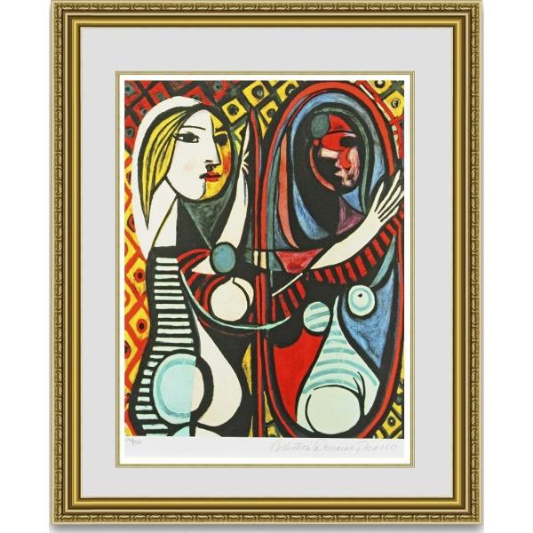 絵画販売 パブロピカソ Birl Before the Mirror 額縁付き : 絵画販売の