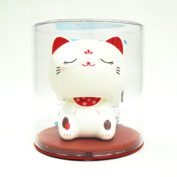 ソーラー かおもじん ゆらゆら 【レア】電池不要 虎猫 猫の奇ぐるみ にゃんこ