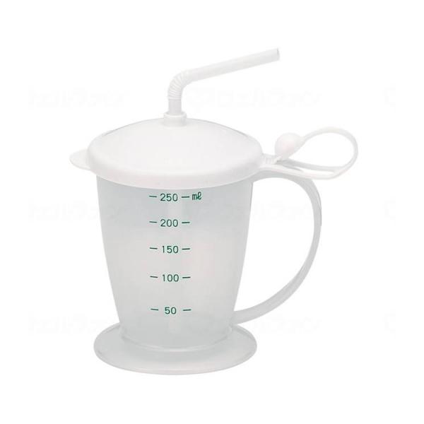 安定ストローコップ　300mL　介護 コップ マグカップ 福祉 食事 食器 小森樹脂　(法人様送り専門店)