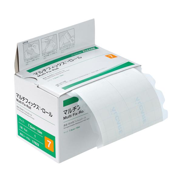 マルチフィックス・ロール 7号 幅7.5cm　1箱　17822　アルケア　透湿・防水性フィルムロール　(法人様送り専門店)