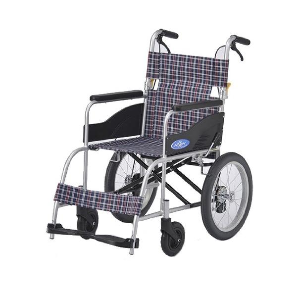 アルミ介助用車椅子 NEO-2　ノーパンクタイヤ 座幅40cm 非課税 日進医療器 メーカー直送　※個人宅注文後送料加算有り 法人施設送料無料