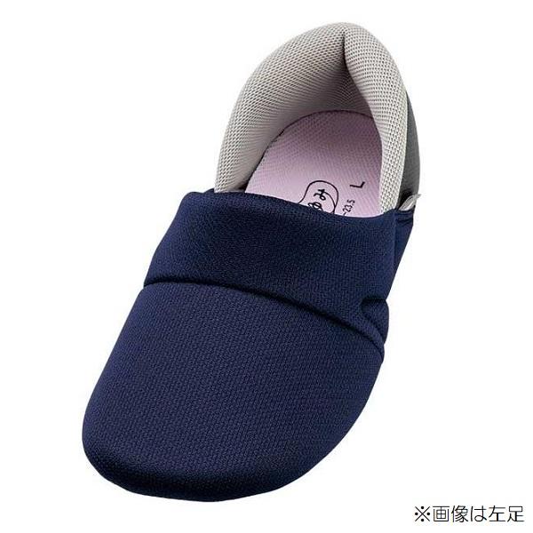 専用 サイズ39 かかとあり あゆみ 介護シューズ (片足販売) かかとスポッと 2239 ネイビー 片足